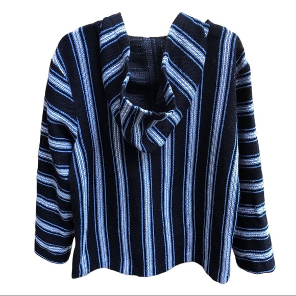 H&M Divided Jacquard-weave Hoodie for women, dark blue patterned, size 12. - Picture 3 of 5